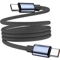 VYVYLABS 240W Type-C Data Cable For iPhone 17 16 Magnetic Stowable Rapid-Charging Cable Type-C to Type-C For Samsung