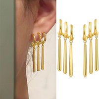 Anime Earrings Women Men Cosplay Earrings Piercing Jewelry Fashion Fake Triple Earring Dangle Long Earing Festival Gifts