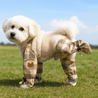 Full Leg Protection Reflective Stripe Pet Pants Adjustable Waterproof Pet Strolling Pants Anti-Slip Dustproof Dog Jumpsuit Shoes