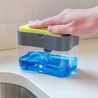 1 PCS Kitchen Soap Dispenser Set - Comes With Dishwashing Soap Pump, Reusable Dishwashing Brush Pot Storage Soap Dispenser Box