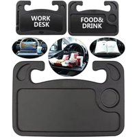 Multifunctional Car Laptop Desktop Stand Portable Eating Office Car Steering Wheel Table Stand Beverage Food Coffee Tray Board