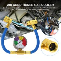 R134A Air Conditioner Gas Cooler with Pressure Gauge Refrigerant Charging Hose Refrigerant Gas Refill for Car Automobile