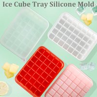 Cube Ice-Tray Mold Multiple Colors Available Cubes shaped Molds Easy-to-Remove Food-Grade Silicone Household Ice Cube Tool Mould