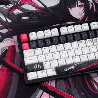 130 Keys Yuki Aim Anime Keycaps Cartoon PBT Keycap Chreey Keycaps Japan Key Cap Dye-sub Mechanical Keyboard Caps for Mad68 60