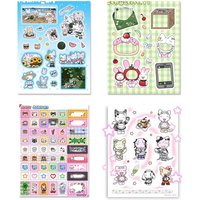 1/4 Pcs Kitten Stickers 2nd Shot Arsene Korean Ins Cartoon Gooka Handbag Stickers DIY Goo Ben Material