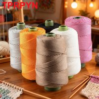 1pc 230g Crocheting light weight Rope cool Hollow yarn to crochet Summer Sun Hat Hand Knitting thick threads bag hat Cushion