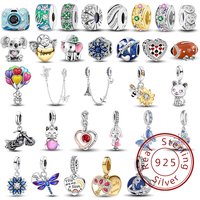 925 Sterling Silver Butterfly Watermelon Love Heart Charms Beads Fit Diy Bracelet Bangle Making Gift Of High Quality Jewelry