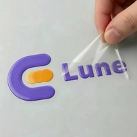 50pcs Stickers Personalized Custom Stickers Logo UV DTF Transfer Sticker 3D Wedding Labels Company Name Waterproof Car Bottle