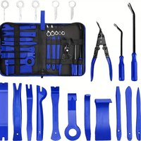 19Pcs Trim Removal Tool Set Clip Plier Upholstery Remover Nylon Car Panel Removal Set with Portable Storage Bag