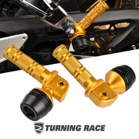 Protège-pieds arrière coulissants en aluminium CNC avec protection POM pour Kawasaki Ninja ZX25R ZX4R Ninja400 Z900RS, ensemble gauche et droit