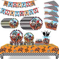 AliExpress EsenTroye Motorcycle Dirt Bike Birthday Party Tableware Cups Plates Napkins Banner Boys Kids Motocross Birthday Party Decoration Supplies