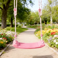 Children's Swings with Adjustable Ropes Indoor Outdoor Family Game Durable Hanging Chair Curved Board Swing Kid Sensory Training
