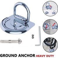 1kits oldable Steel Ring Motorcycle Security Anchor with Expansion Bolts for Garage Trailer Scooter Bicycle Parking Lock