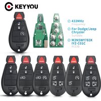KEYYOU For Chrysler Town & Country Jeep Grand Cherokee For Dodge Caliber Journey M3N5WY783X IYZ-C01C 433Mhz Remote Key 2008-2010