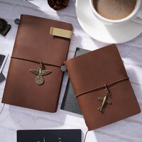 Travel Retro Leather Notebook Blank Leather Paper Diary Ledger Retro Diary Notebook Can be refilled with Travel Notebook