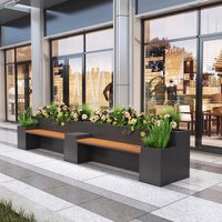 Outdoor seats, seats, booths, flower boxes, wrought iron squares, commercial streets, rest benches, landscape flower pools