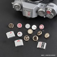 Brass Aluminum Alloy Hot Shoe Cover Shutter Button Dustproof Anti-Scratch Decor for Fujifilm X100V XT5 XS20 Nikon Z50 Camera