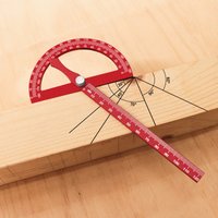 New Woodworking Half Circle Ruler with Protractor - Adjustable 180 Degrees, Aluminum Scriber Gauge Wood Measuring Tool