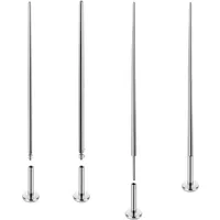 10pcs Insertion Pin Taper Thread Pin Labret Barbell Ear Lip Nose Piercing Taper Earrings Surgical Steel Piercing Connect Tool