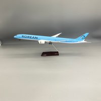 B787-10 Korean Airplane Model 47cm 1/145 Scale Aircraft resin Miniature Toy planes with LED Light(Touch or Sound Control) Gift