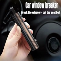 Multi-Functional Vehicle Escape Tool: Spring-Loaded Window Breaker with Seatbelt Cutter & Emergency Hammer