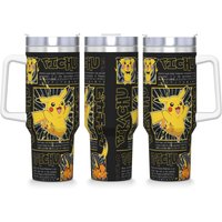 Pokemon Pikachu Stainless Steel Tumbler Travelist Car Mugs Large Thermal Mug Leakproof Hot Drinks Milk Tea Water Bottle