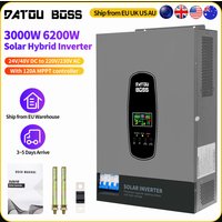 DATOUBOSS 6200W Pure Sine Wave Hybrid Inverter 48V DC to 230V AC, battery-free 120A MPPT for lead-acid and lifepo4 batteres