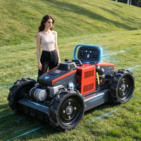 Customized Petrol Lawn Mower Remote Control Lightweight Compact Household Robot Easy Storage for Garden Care