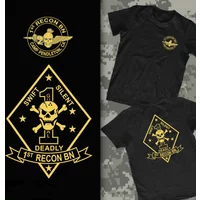 Camp Pendleton, CA . US Marine Corps 1st Recon Battalion T-Shirt 100% Cotton O-Neck Short Sleeve Summer Casual Mens T-shirt