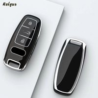 New TPU Car Key Case Cover for Audi A3 A6 A7 4K A8 E-tron Q5 Q8 C8 D5 SQ8 2018 2019 Protection Key Shell Auto Accessories