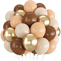 49 Pieces of Neutral Nude and Metallic Gold - Balloon Decoration Set for Baby Parties Weddings Birthdays Bohemian Parties