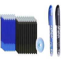 103pcs/set Black Blue Ink Erasable Pen Refills Rods Set 0.5mm Magic Erasable Gel Pen Washable Handle Office Writing Stationery