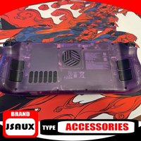 New JSAUX Steamdeck Heat Dissipation Rear Cover Transparent Open Hole Version Modified Rear Case Steam Deck OLED AccessoriesGift