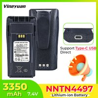 NEW NNTN4497 3350mAh Type-C USB Li-ion Battery for Motorola GP3688 GP3138 XiR P3688 DEP450 CP140 CP150 CP200 CP250 Two Way Radio