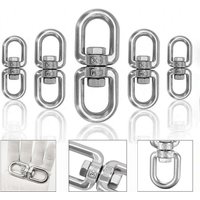304 Stainless Steel Swivel Ring Heavy Duty Carabiner Hooks Double Ended Swivel Eye Hook for hammocks Swing Wire Rope Chain