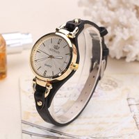 Fashion Women's Round Quartz Watch Leather Strap Casual Ladies Wristwatches Clock Gift Reloj Mujer