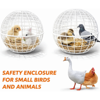 Movable Chicken Balls Cage for Outside Portable Ventilated Chicken Ball Cage Ball Shaped Chicken House Backyard Farms