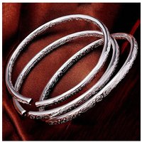 1pc 925 Sterling Silver Boho Bangles For Women Couple Korean Luxury Designer Jewelry Accessories Wholesale Jewellery