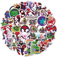 50pcs Kawaii Sticker Spidey and His Amazing Friends Cute Children DIY Anime Card Sticker Paste Cute Holiday Birthday Boys Gifts