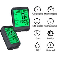 AliExpress Bikevee Replaceable Battery 180 Hours Ultra-Long Standby Wireless Bike Computer LCD Auto Backlight for Cycling Realtime Speed Track