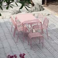Camping style leisure table and chair combination wrought iron outdoor open-air bar long table courtyard simple balcony modern s