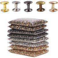 100sets 6mm 8mm Metal Double Cap Rivets Studs Round Rivet for Leather Craft Bag Belt Garments Hat Shoes Pet Collar Decor
