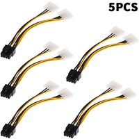 CCA4-1/2/5Pcs 8 Pin Graphics Card Male To Dual 4 Pin Female Video Card Power Cord Mainboard Power Extension Adapter Cable