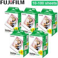 10-100 Sheets Fuji Fujifilm instax Mini 12 11 9 7+ 90 25 50 Film Camera 3 Inch White Edge Films Instant Mini Camera Photo Paper