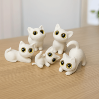 PLA Halloween Cat Anime Figure Handicraft Ornament 3D Printed Cats Figurines Toys Collectible Model