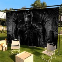 Horror Skeleton King Flags Custom Decorative Wall Hanging Banner Art for Bedroom Living Room Home Office Outdoor Decor Gift