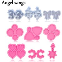 DY1739 Shiny Flower Sunflower, Heart, Circle,Snake, Sehorse, Pigeon shaped Earrings Silicone Crafting Mold Resin Crafts Epoxy