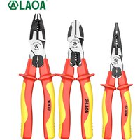 LAOA 1000V Insulated Pliers Professional Electrician Tools Needle Nose/Wire Cutters/Crimping Cable Shearing Hand Tool