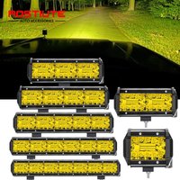 Long Range LED Work Light Bar 4X4 Offroad Led Headlights 12-24V Amber Spotlights Driving Fog Lamp for Tractors Truck Motorcycle