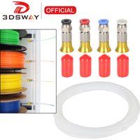 3D printer parts PC4-M6 Pneumatic Straight Connector Part Bore 4mm PTFE Tube Filament M6 Feed Fitting Coupler Filament Dryer Box
